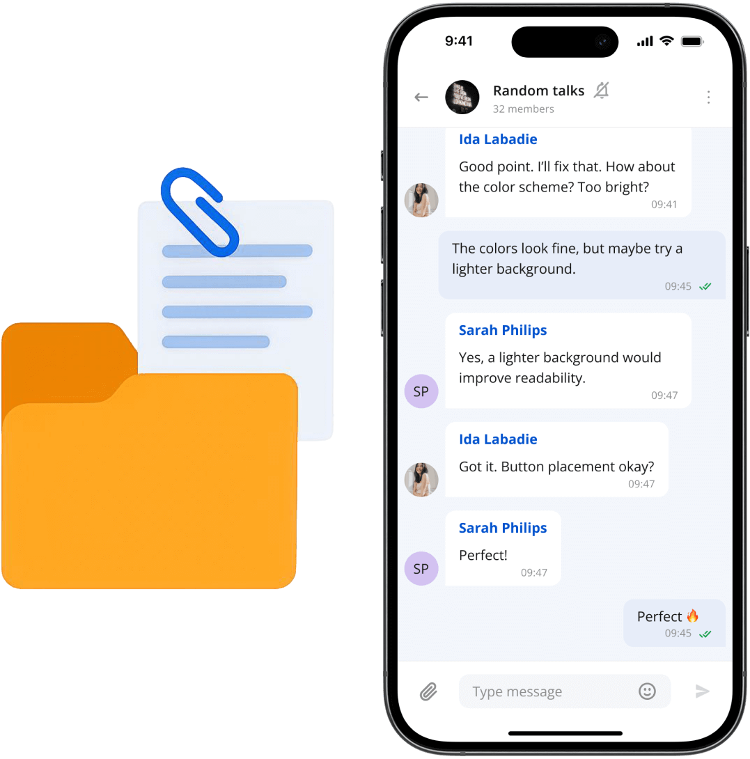 Ethora chat and documents wallet engine running in a native iOS app