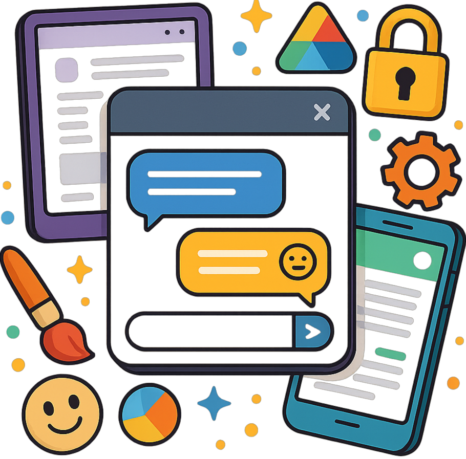 AI chat widget on a website