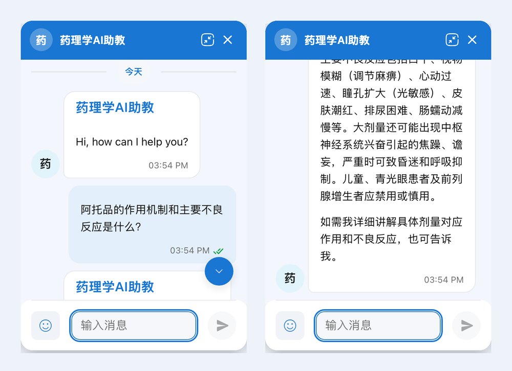 AI teaching assistant explaining the mechanism of action and main adverse effects of a drug in Chinese