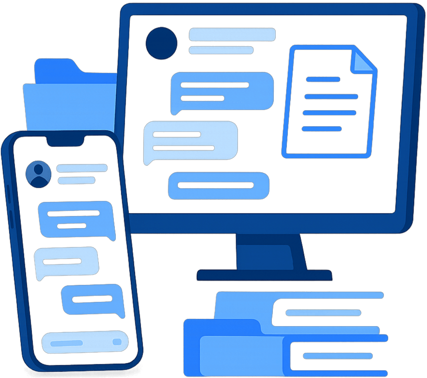 Real-time chat and document flows in a JavaScript app