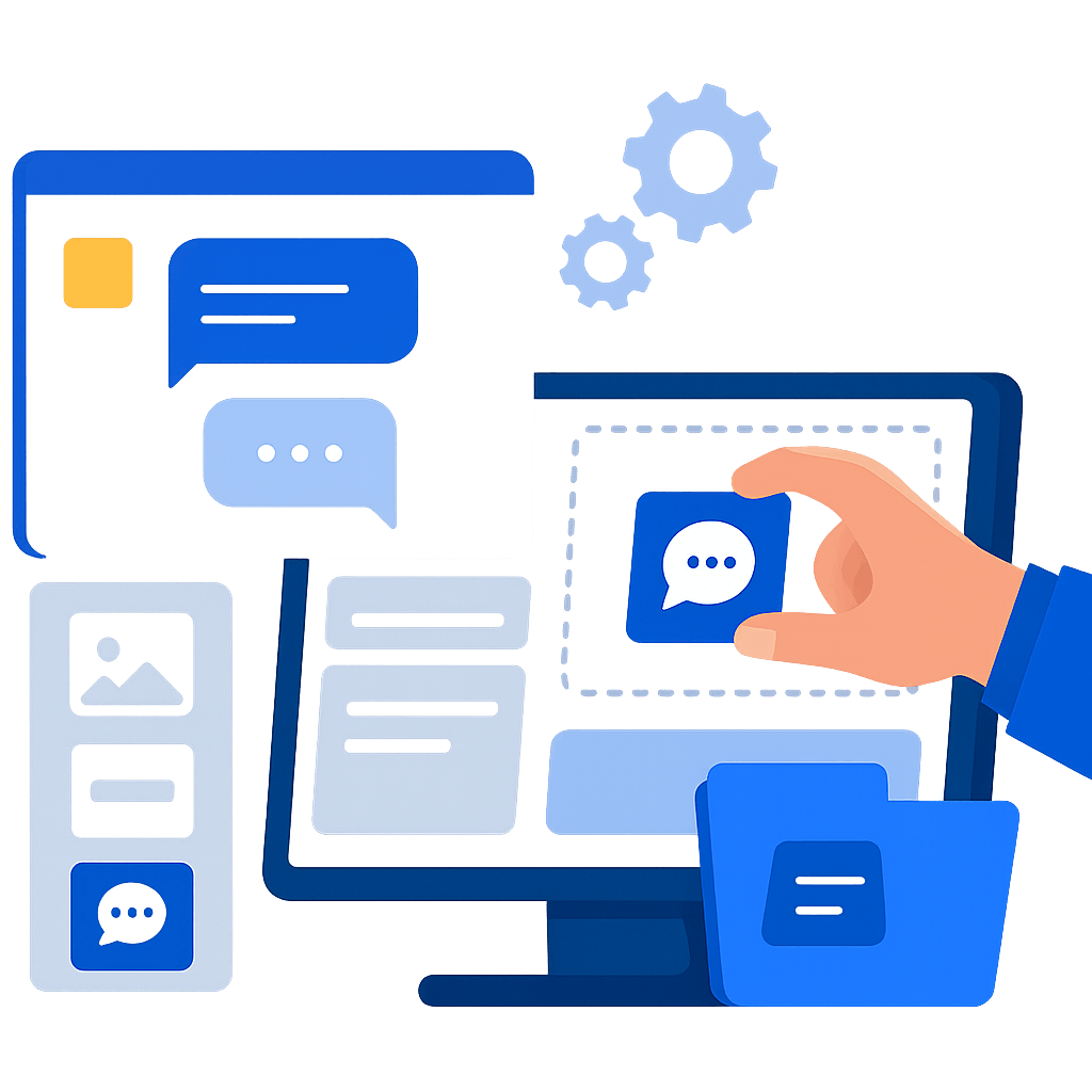 Low-code and no-code chat integration tools