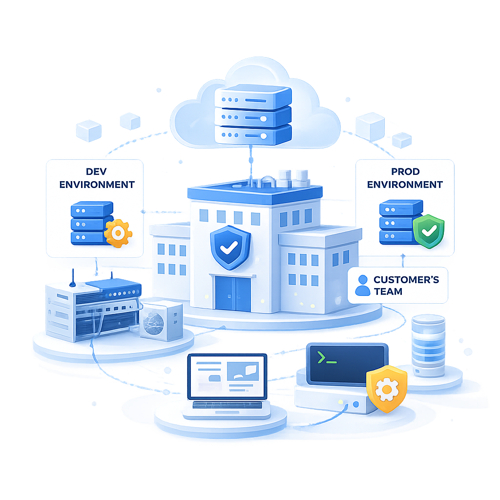 Ethora platform running on premise in the customer&rsquo;s own data centre with full data sovereignty