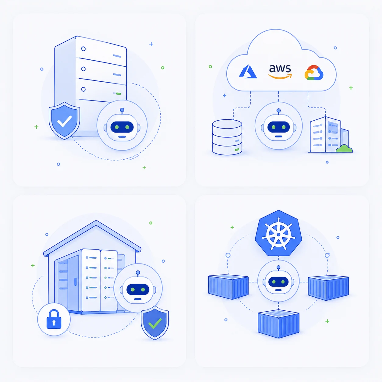 Ethora AI agent deployed across dedicated, cloud, on-premises and Kubernetes environments