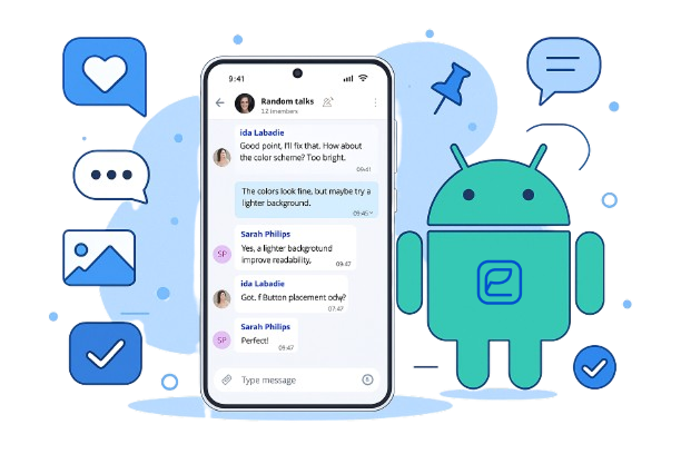 Ethora Android SDK supported chat features