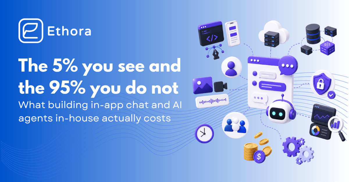 The cost of building in-app Chat and AI Agents: engineering time, hidden subsystems, and the self-hosting middle path