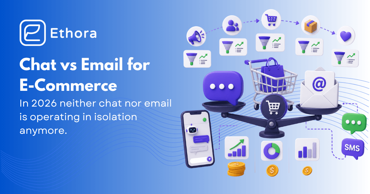 Chat vs Email for E-Commerce: When Each Wins, With Real Conversion Numbers